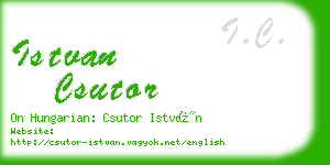 istvan csutor business card